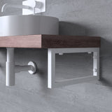 glasvilla Design Wandkonsole aus Edelstahl Waschtisch Halterung 2 Stück WH01