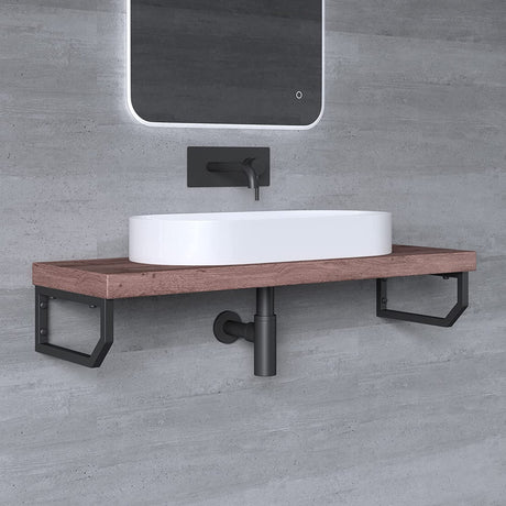 glasvilla Design Wandkonsole aus Edelstahl Waschtisch Halterung WH03