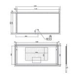 Miroir mural de salle de bain Glasvilla, miroir de salle de bain LED avec interrupteur tactile, revêtement antibuée [Classe énergétique F] 02