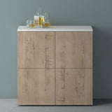 Commode de rangement à 4 portes, buffet, meuble polyvalent, meuble de rangement Glasvilla Schrank04