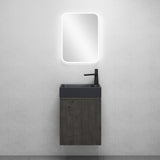Ensemble de meubles de salle de bain Glasvilla Meubles de salle de bain composés d'un lavabo en anthracite mat et d'un meuble bas pour lavabo LTH: 46x26x63cm Pisa02