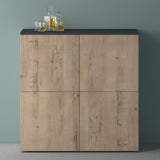 Commode de rangement à 4 portes, buffet, meuble polyvalent, meuble de rangement Glasvilla Schrank04