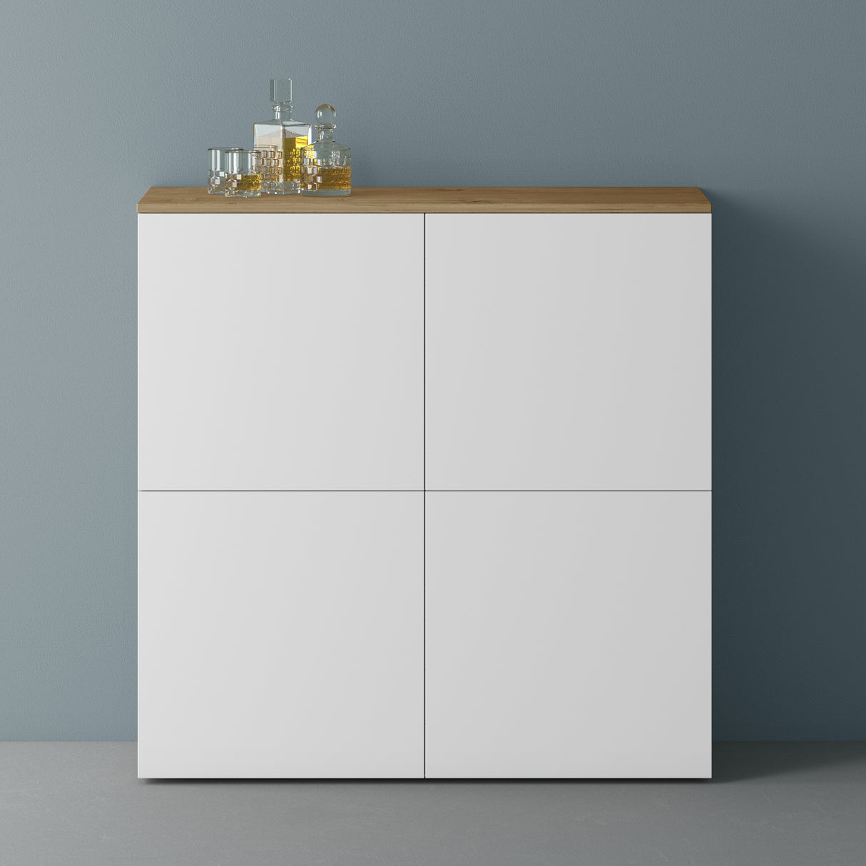 Commode de rangement à 4 portes, buffet, meuble polyvalent, meuble de rangement Glasvilla Schrank04