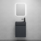 Ensemble de meubles de salle de bain Glasvilla Meubles de salle de bain composés d'un lavabo en anthracite mat et d'un meuble bas pour lavabo LTH: 46x26x63cm Pisa02