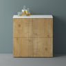 Commode de rangement à 4 portes, buffet, meuble polyvalent, meuble de rangement Glasvilla Schrank04