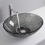 lavabo Glasvilla en verre, vasque à poser, lavabo ovale