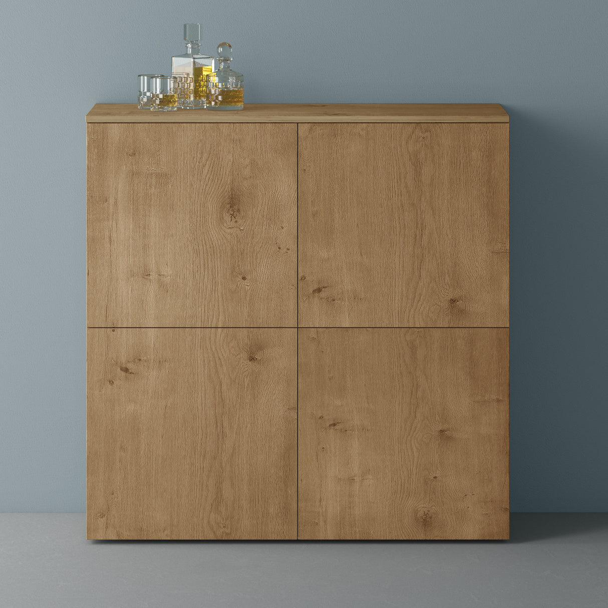 Commode de rangement à 4 portes, buffet, meuble polyvalent, meuble de rangement Glasvilla Schrank04