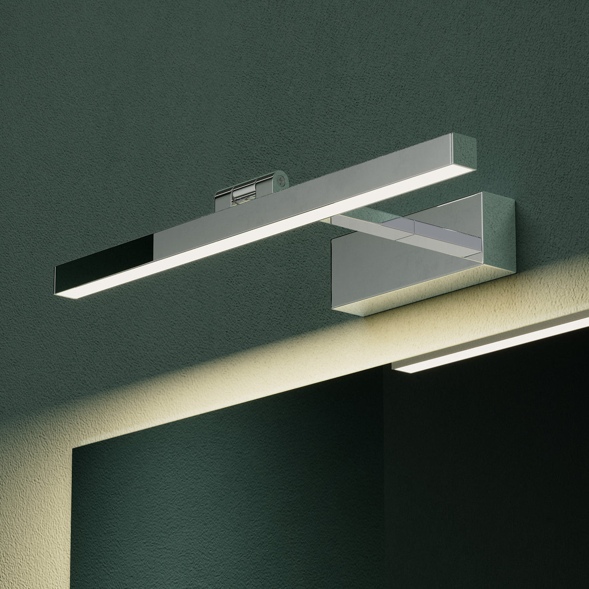 Lampe de salle de bain LED pour miroir Glasvilla | Lampe miroir, lampe de salle de bain 4000K | 9 W rotatif à 180° d'une beauté radieuse 