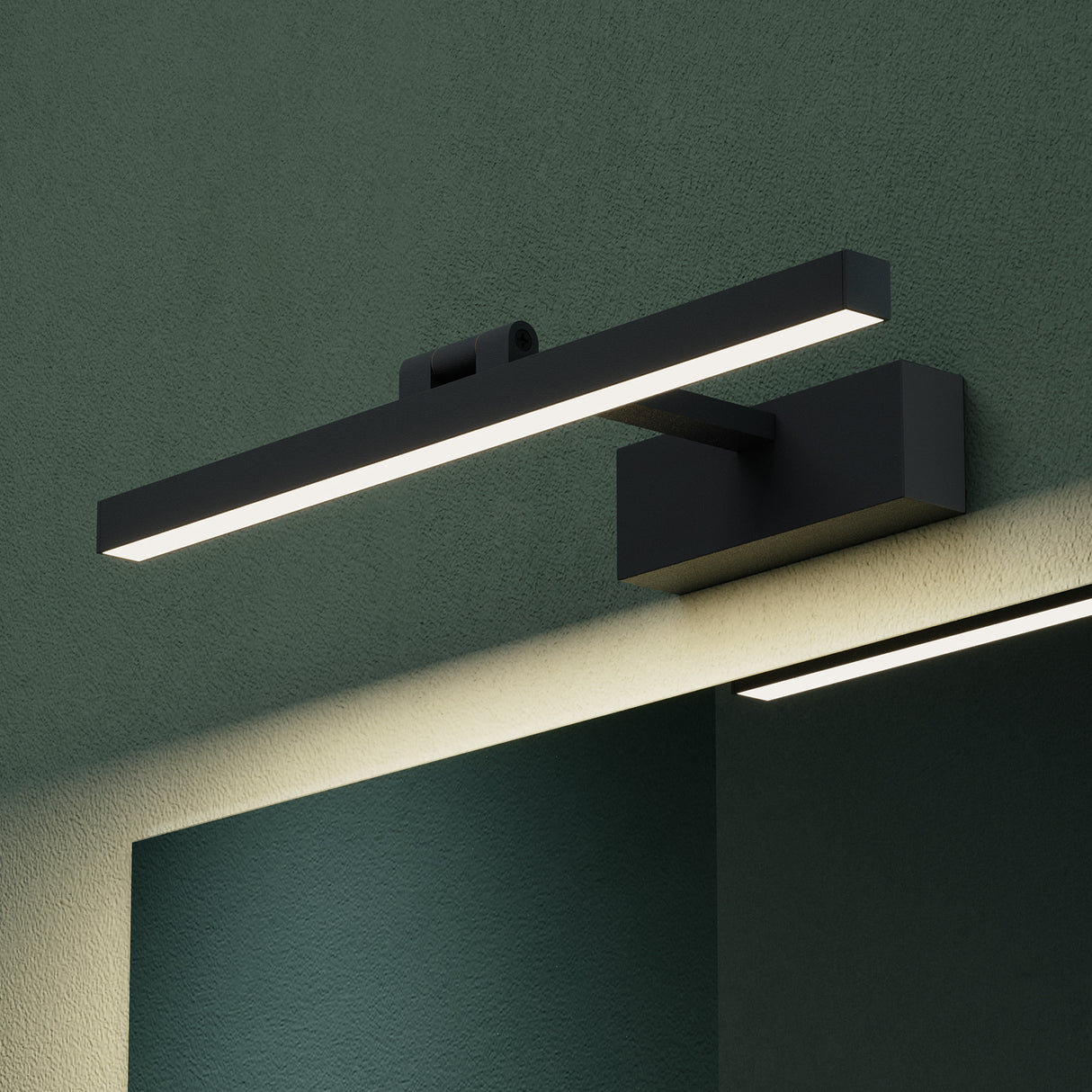 Lampe de salle de bain LED pour miroir Glasvilla | Lampe miroir, lampe de salle de bain 4000K | 9 W rotatif à 180° d'une beauté radieuse 