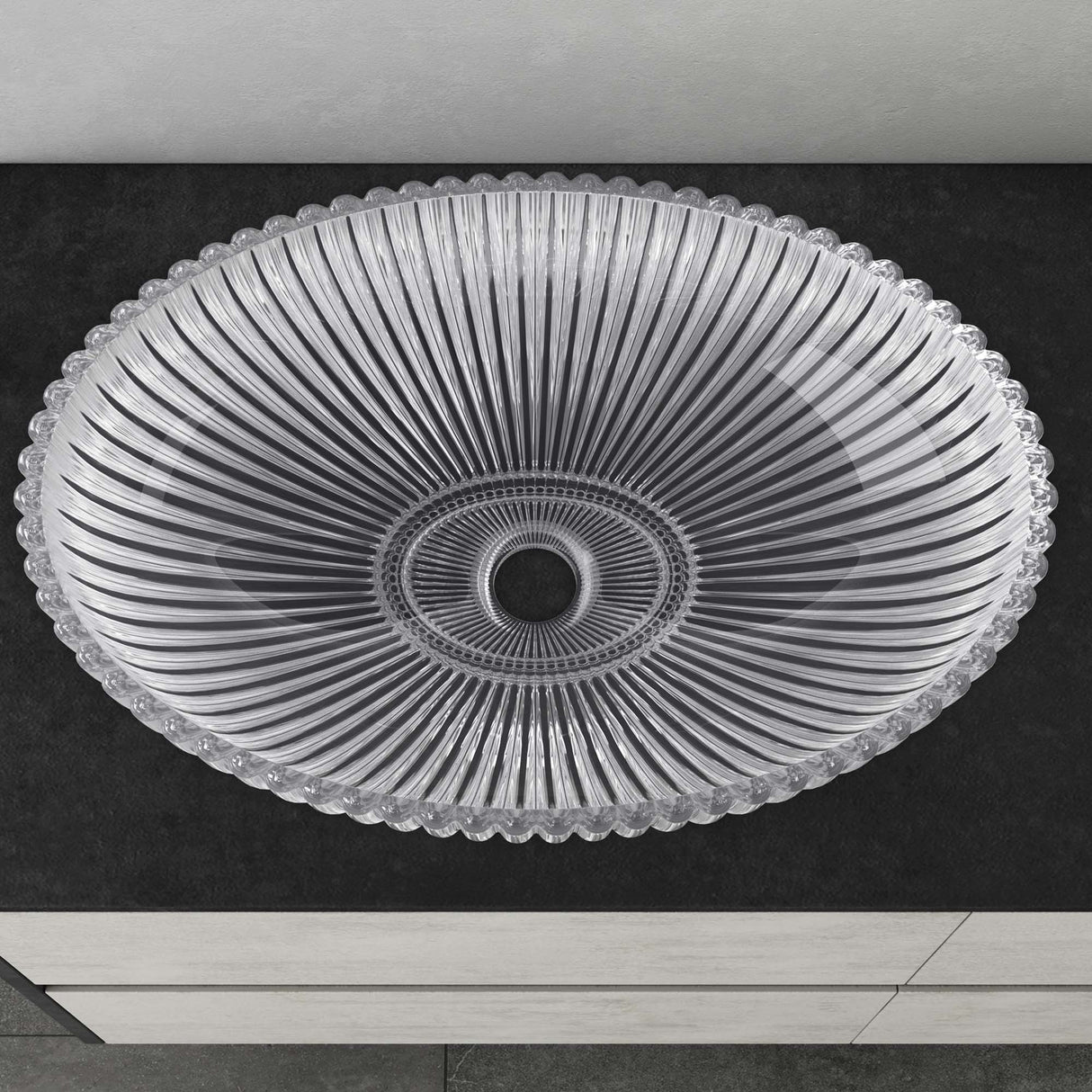 lavabo Glasvilla en verre, vasque à poser, lavabo ovale
