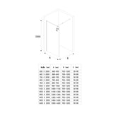 Paroi de douche Glasvilla pour douche, cloison de douche, douche à l'italienne, verre de sécurité ESG, verre NANO 8 mm BRAM1 et Bram3 Bremen1VG