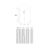 Paroi de douche Glasvilla pour douche, cloison de douche, douche à l'italienne, verre de sécurité ESG, verre NANO 8 mm BRAM1 et BRAM3 Bremen1MS