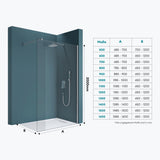 Paroi de douche Glasvilla pour douche, cloison de douche à l'italienne, verre de sécurité ESG 8 mm, verre NANO BRAM1 et BRAM3 Bremen1K