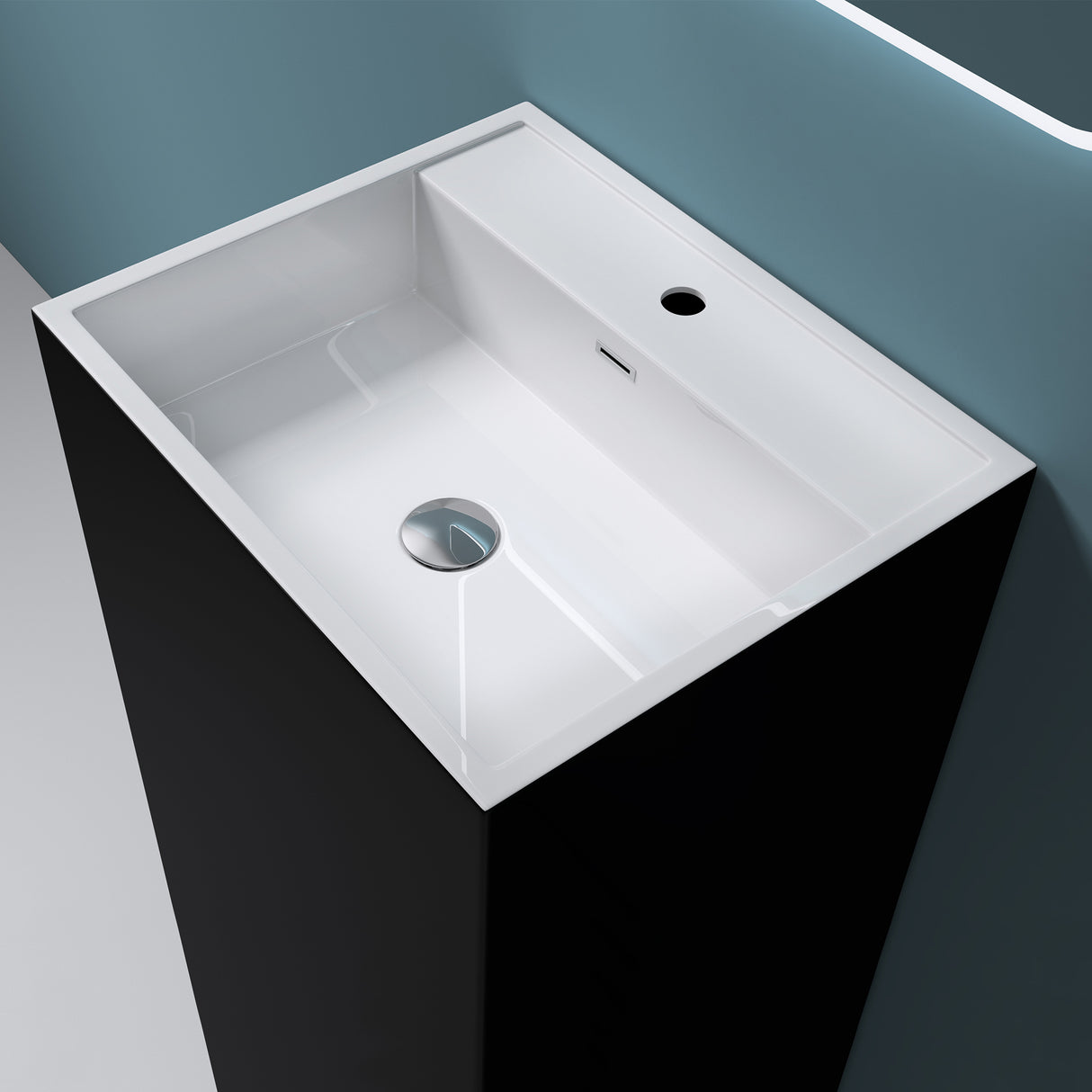 glasvilla Design Standwaschbecken freistehend Col34 aus Mineralguss Waschtisch