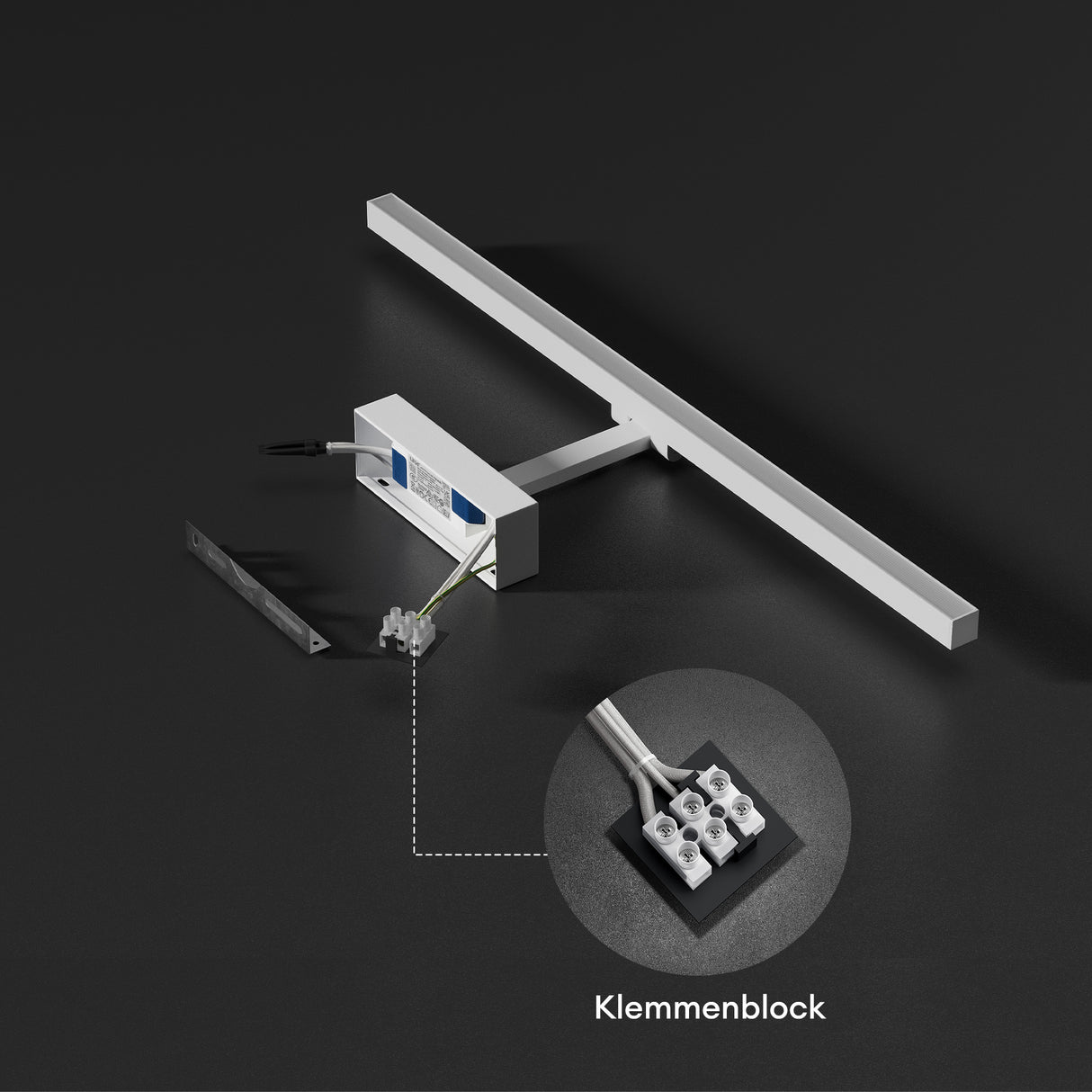 Lampe de salle de bain LED pour miroir Glasvilla | Lampe miroir, lampe de salle de bain 4000K | 9 W rotatif à 180° d'une beauté radieuse 