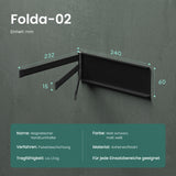 glasvolla Handtuchhalter ohne Bohren, 180° schwenkbar mit 3 Armen, Handtuchstange selbstklebend oder magnetisch, Badetuchhalter für Bad und Küche Folda-02