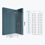 Paroi de douche Glasvilla pour douche, cloison de douche à l'italienne, verre de sécurité ESG 8 mm, verre NANO BRAM1 et BRAM3 Bremen1K