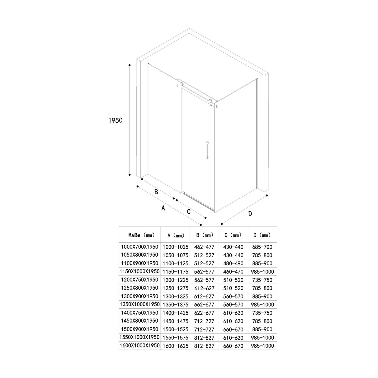 Cabine de douche d'angle Glasvilla en verre de sécurité ESG 8 mm, revêtement NANO double face, porte coulissante, douche R-17
