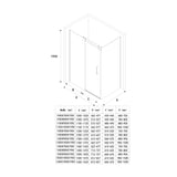 Cabine de douche d'angle Glasvilla en verre de sécurité ESG 8 mm, revêtement NANO double face, porte coulissante, douche R-17
