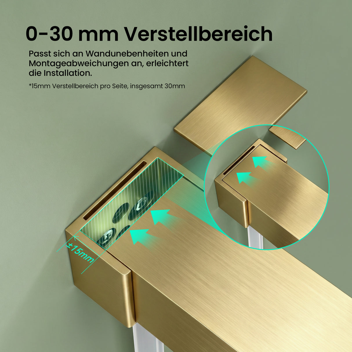 glasvilla Schiebetür für dusche, Nischentür 3-teilig Duschtür Duschakbine Duschabtrennung, 8mm Sicherheitsglas mit Nanobeschichtung, Soft-Close-System Teramo70K
