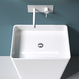 glasvilla Design Standwaschbecken freistehend Col36 weiß aus Mineralguss Waschtisch, BTH: 60x42x80cm
