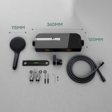 glasvilla Soffione Doccia con 4 Modalità, Doccino per Doccia in Ottone con Tubo Flessibile da 1.5m, Telefono Doccia Universale Facile da Installare Duschsystem8