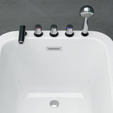 Baignoire îlot rectangulaire en acrylique sanitaire Glasvilla avec accessoires, baignoire sur pied Vicenza601