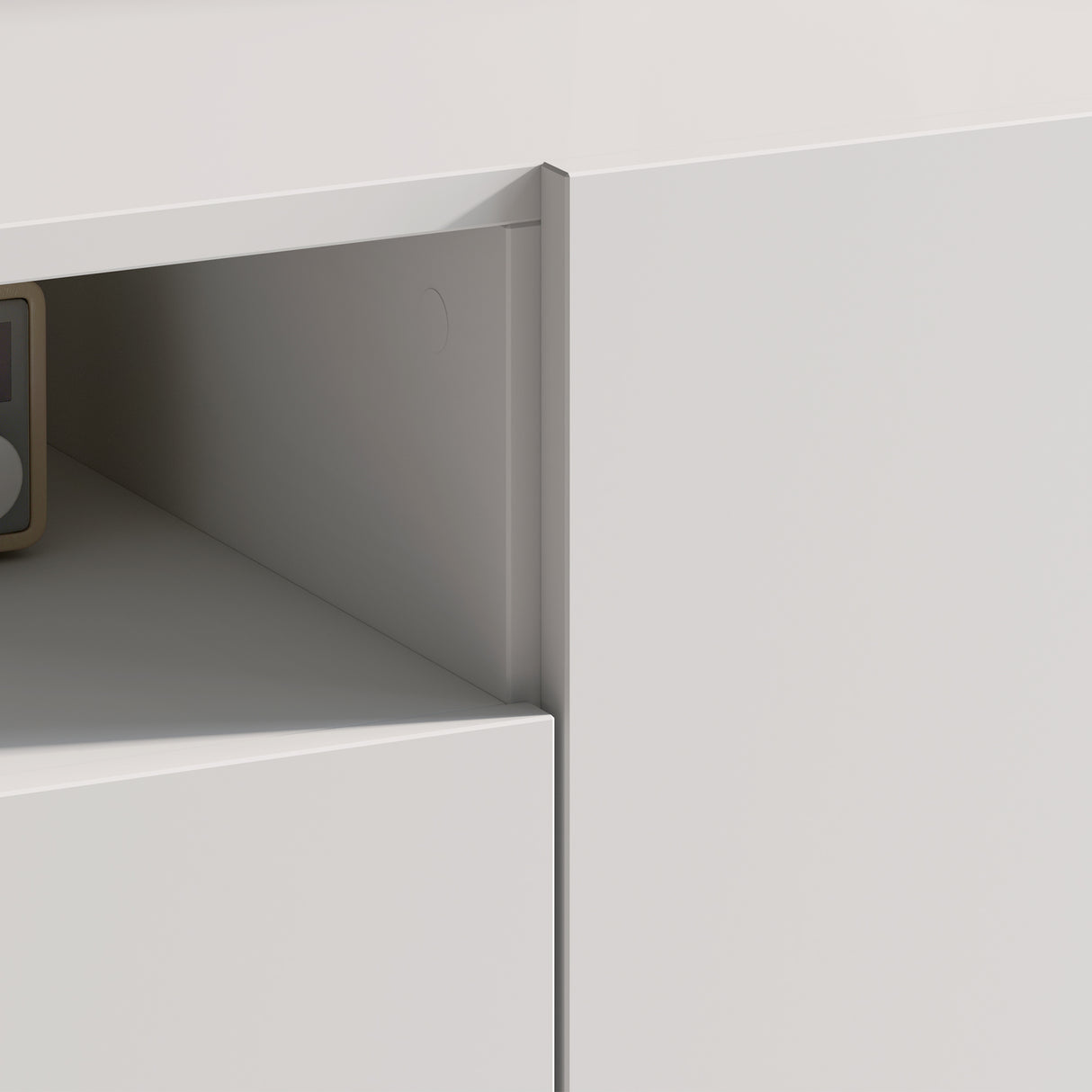 Meuble TV Glasvilla Meuble TV 3 portes avec fermeture amortie Meuble bas mural Table TV pour salon Fernsehschrank03