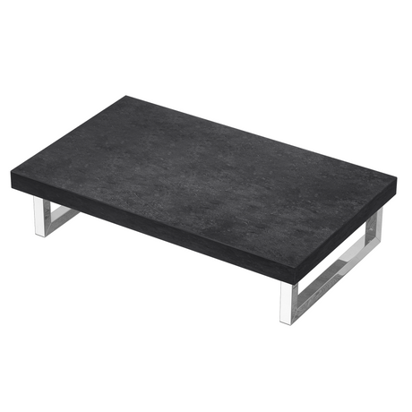Support de lavabo Glasvilla avec support de console en acier inoxydable et support de lavabo anthracite brossé