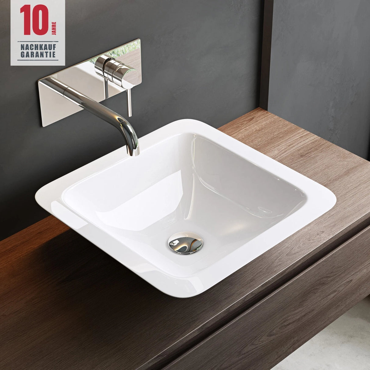 glasvilla Aufsatzwaschbecken Col803 Waschschale Waschtisch Waschbecken Gussmarmor ohne Armaturenloch