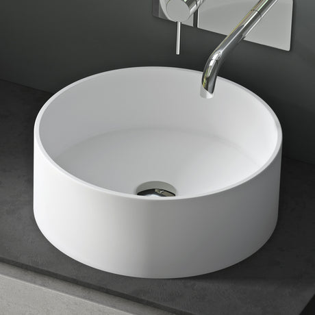 Glasvilla Lavabo Cuadrado para Encimera 40x40x15 cm, Mineralguss, Modelo Col804