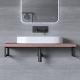 glasvilla Design Wandkonsole aus Edelstahl Waschtisch Halterung 2 Stück WH01