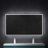 Miroir mural de salle de bain Glasvilla, miroir de salle de bain LED avec interrupteur tactile, revêtement antibuée [Classe énergétique F] 02