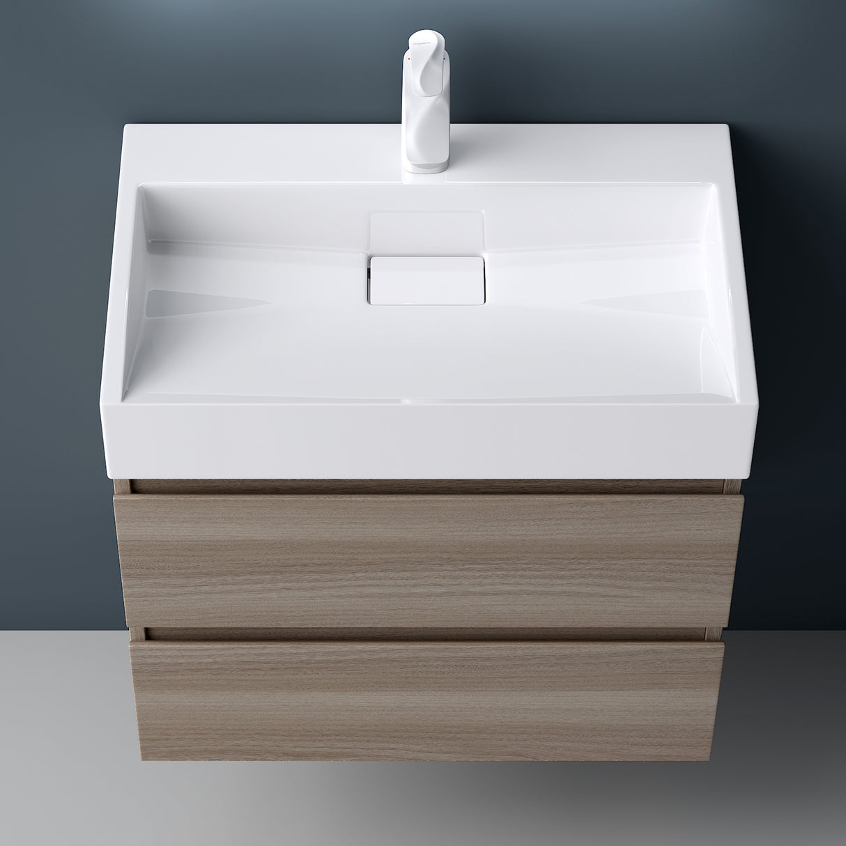 glasvilla Badmöbel-Set Waschbeckenunterschrank Verona mit 2-Schubladen inkl. Waschbecken und Ablaufgarnitur