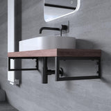 glasvilla Design Wandkonsole aus Edelstahl Waschtisch Halterung 2 Stück WH01