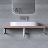 glasvilla Design Wandkonsole aus Edelstahl Waschtisch Halterung 2 Stück WH01
