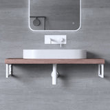glasvilla Design Wandkonsole aus Edelstahl Waschtisch Halterung 2 Stück WH01