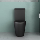 Toilettes sur pied en céramique Glasvilla, WC sans bride, 36 x 63 x 82 cm, WC sur pied avec réservoir Stand108T