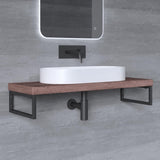 glasvilla Design Wandkonsole aus Edelstahl Waschtisch Halterung 2 Stück WH01