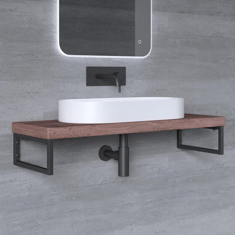 glasvilla Design Wandkonsole aus Edelstahl Waschtisch Halterung 1 Stück WH01