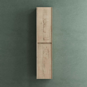 glasvilla Hochschrank Allzweckschrank Badschrank Badezimmerschrank mit 2 Türen und 6 Fächern Badregal für mehrere Funktionen BTH: 35x30x160 cm Rimo