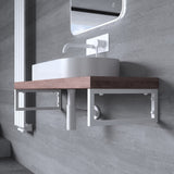 glasvilla Design Wandkonsole aus Edelstahl Waschtisch Halterung 2 Stück WH01