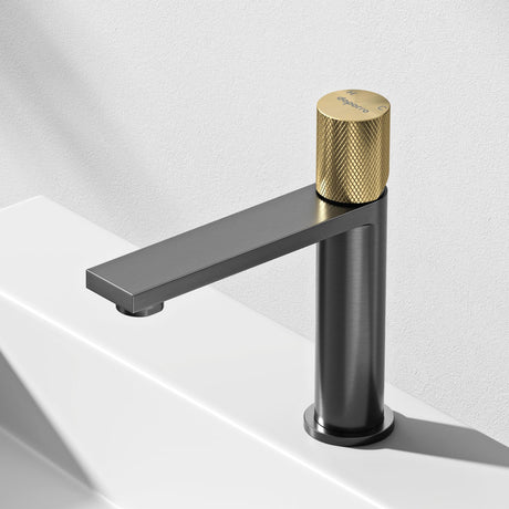 glasvilla Rubinetto Miscelatore Monocomando per Lavabo da Bagno, Rubinetto a Risparmio Idrico in Acciaio Inossidabile con Tubi e Accesorri, Design Moderno Fino-01