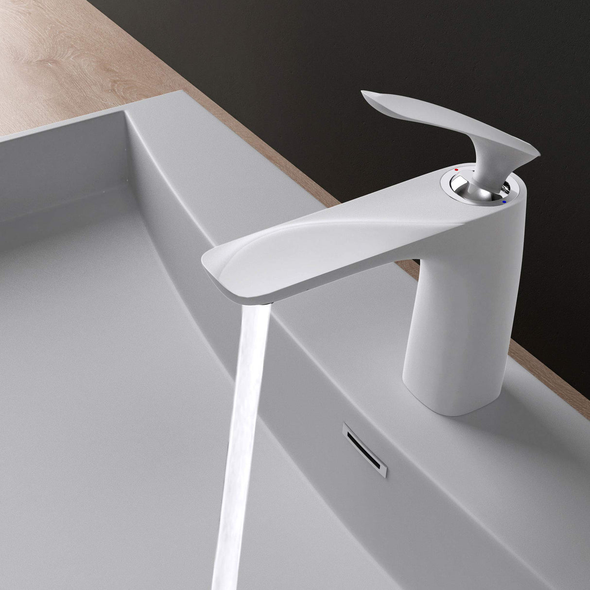 Robinet de salle de bain Glasvilla, mitigeur monocommande pour lavabo, installation de salle de bain, WAM-7201