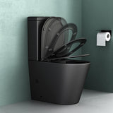 Toilettes sur pied en céramique Glasvilla, WC sans bride, 36 x 63 x 82 cm, WC sur pied avec réservoir Stand108T