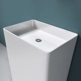 glasvilla Design Standwaschbecken freistehend Col36 weiß aus Mineralguss Waschtisch, BTH: 60x42x80cm