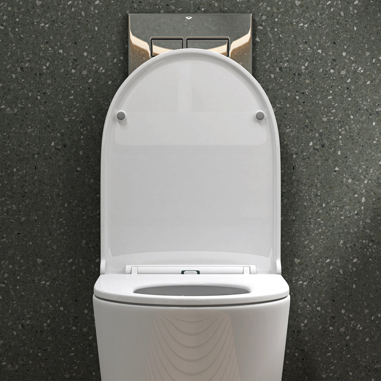 glasvilla Spülrandlos Wand WC Hänge WC Spülrandloses Toilette Softclose WC-Sitz Aachen108