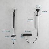 sistema de ducha glasvilla con termostato, conjunto completo de grifería de ducha con bloqueo de seguridad, ducha regulable en altura con 3 tipos de chorro y salida inferior de latón sistema de ducha9