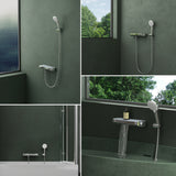 glasvilla Soffione Doccia con 4 Modalità, Doccino per Doccia in Ottone con Tubo Flessibile da 1.5m, Telefono Doccia Universale Facile da Installare Duschsystem8