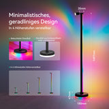 glasvilla Wohnzimmer Dimmbar mit Leselampe, RGBICWW LED Stehlampe mit Warmweiß & 16 Mio. Farben, App & Fernbedienung, 270° Licht, Musik-Sync, für Schlafzimmer Gaming, Lineora-02